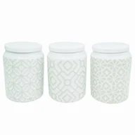 Pojemniki kuchenne - Maestro ZESTAW 3 POJEMNIKÓW CERAMICZNYCH NA KAWĘ HERBATĘ I CUKIER MR-20033-03CS MR-20033-03CS - miniaturka - grafika 1