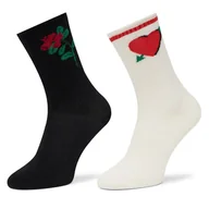 Skarpetki dla dzieci - Zestaw 2 par wysokich skarpet dziecięcych MINI RODINI 2526011000 Kolorowy - miniaturka - grafika 1