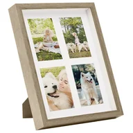 Ramki na zdjęcia - NA Ramki 3D 4 zdjęcia 10x15 cm 3 szt. ciemne drewno 28x35 cm 332722 - miniaturka - grafika 1
