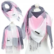 Apaszki i szaliki damskie - ﻿Duża Chusta Damska Kaszmirowa Koc Ciepły Kratka w Kratkę Kaszmir KOLORY - miniaturka - grafika 1