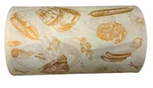 Folia, papier śniadaniowy, serwetki - Papier do pakowania wędlin na rolce 10kg/ 35cm nadruk ozdobny Złote Wędliny - miniaturka - grafika 1