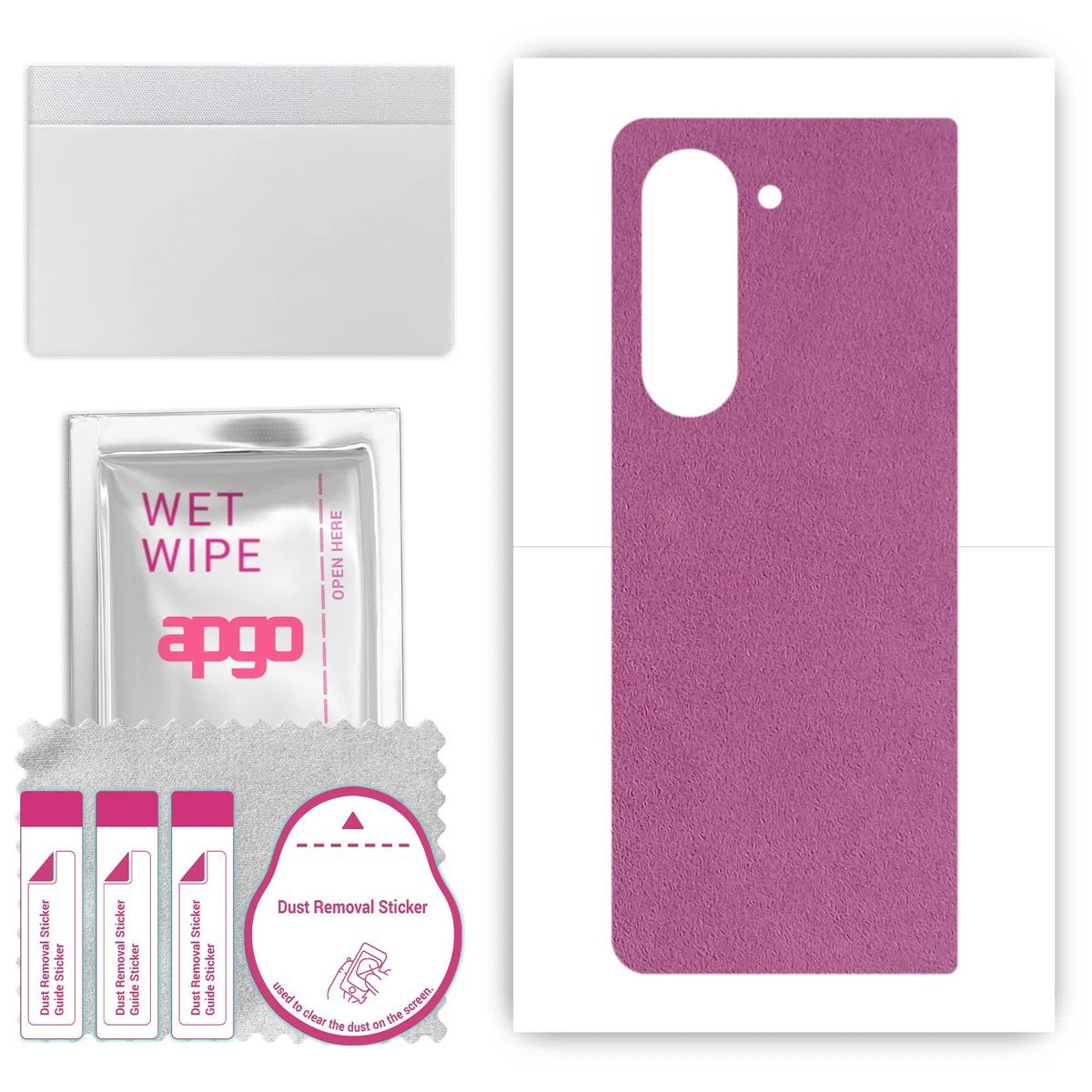 Folia naklejka skórka strukturalna na TYŁ Zamsz do Samsung Galaxy Z Fold 6 - Zamsz Fioletowy - apgo SKINS