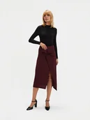 Spódnice - Spódnica z węzłem bordo - miniaturka - grafika 1