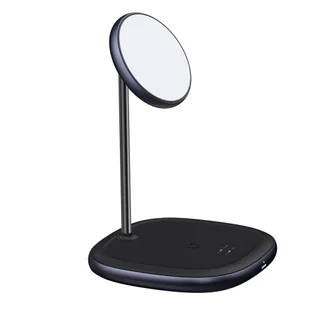 Baseus 2w1 bezprzewodowa ładowarka Qi / uchwyt magnetyczny bezprzewodowa ładowarka Qi do MagSafe 10W czarny (WXSW-C01) - Ładowarki do telefonów - miniaturka - grafika 8