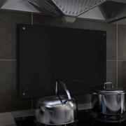Akcesoria i części AGD - vidaXL Panel ochronny do kuchni, czarny, 70x50 cm, szkło hartowane - miniaturka - grafika 1