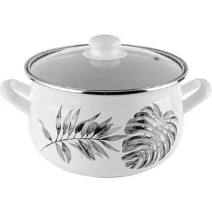 Fl1 GARNEK EMALIOWANY PYZA Z/P MONSTERA 16CM 1,9L 001-GAR-16BDC/MONSTERA - Garnki - miniaturka - grafika 1