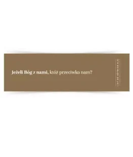 Zakładka duża - Jeżeli Bóg z nami - Szaron - Zakładki do książek - miniaturka - grafika 1