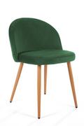 Krzesła - Welurowe krzesło tapicerowane SJ.075 Butelkowa Zieleń - miniaturka - grafika 1