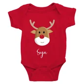Body dla niemowląt - Body z reniferem - syn – świąteczne body dziecięce z nadrukiem 12 miesięcy - miniaturka - grafika 1