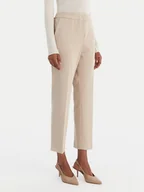 Spodnie damskie - BOSS Spodnie materiałowe Tapria 50555740 Beżowy Slim Fit - miniaturka - grafika 1