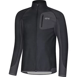 GORE WEAR GORE WEAR Męska koszulka R3 Partial Windstopper czarny czarny/szary XL 100287-990R-XL - Koszulki męskie - miniaturka - grafika 1
