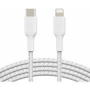 Kable USB - Belkin Kabel Boost Charge Braided USB-C do Lightning 1m, biały 745883788439 - miniaturka - grafika 1