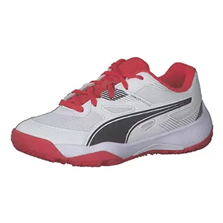 Buty dla chłopców - PUMA Solarflash Jr II, tenisówki dla środowiska wewnętrznego Unisex-dzieci i chłopców, Puma White Puma Black High Risk Red, 35.5 EU - grafika 1