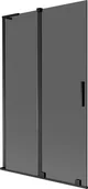 Parawany nawannowe - Mexen Velar L parawan nawannowy 2-skrzydłowy rozsuwany 110 x 150 cm, grafit, czarny - 896-110-003-41-70 - miniaturka - grafika 1