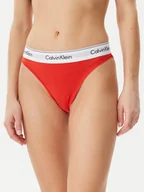 Majtki damskie - Calvin Klein Underwear Figi klasyczne z wysokim stanem LV00QF8319 Czerwony - miniaturka - grafika 1