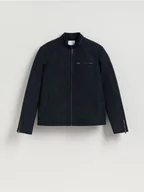 Kurtki męskie - Reserved - Kurtka biker ze stójką - granatowy - miniaturka - grafika 1