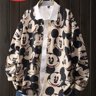 Swetry damskie - TEMU Disney Sweter Damski z Minnie Mouse - Oficjalny Kardigan Mickey & , Miękka Kurtki Długi Rączek na Tematyczne Imprezy i Codzienne Stylizacje – - miniaturka - grafika 1