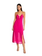 Sukienki - Morgan Damska sukienka/kombinezon RIGNY ciemnoróżowy T38, Piwonia, 36 - miniaturka - grafika 1