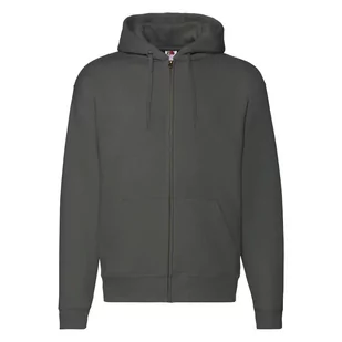 Bluza męska rozpinana z kapturem Premium Fruit of the Loom - Ciemnoszary XL - Bluzy męskie - miniaturka - grafika 1