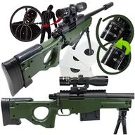 Zabawki militarne - AWP Snajperka Karabin Wyborowy Na Kulki Air Soft Gun z Powiększającą Cel Lunetą - miniaturka - grafika 1
