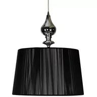 Lampy sufitowe - Candellux ZWIS dekoracyjna LAMPA wisząca OPRAWA Abażurowa DO salonu GILLENIA 31-21437 chrom Czarny - miniaturka - grafika 1