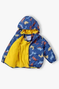 Kurtka niemowlęca pikowana w kolorowe dinozaury - Kurtki i płaszcze dla chłopców - miniaturka - grafika 2
