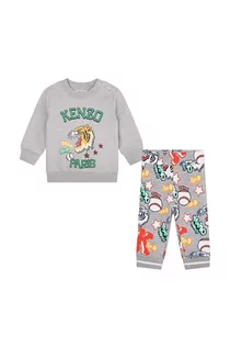 Dresy i komplety dla dziewczynek - Kenzo Kids dres dziecięcy kolor szary - Kenzo kids - grafika 1