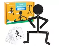 Zabawki interaktywne dla dzieci - Montessori ludzik drewniany ruchomy WOODEN MAN - miniaturka - grafika 1