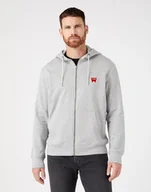 Bluzy męskie - Bluza Wrangler Zip Thru Hoodie Oat Mele W664Hac17 L - miniaturka - grafika 1