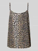 Koszulki i topy damskie - Top na ramiączkach o luźnym kroju z czystej wiskozy model ‘NOVA LIFE’ - miniaturka - grafika 1