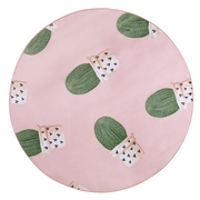 Dywany - Lumarko Dywan Okrągły W Kaktusy ⌀ 120 Cm Różowy Eldivan - miniaturka - grafika 1