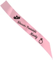 Wieczór panieński i kawalerski - Szarfa personalizowana z imieniem na Wieczór Panieński - 140 cm - 1 szt. - miniaturka - grafika 1