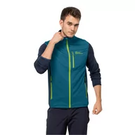 Kamizelki męskie - Męska kamizelka softsehllowa Jack Wolfskin HIGHEST PEAK VEST M blue daze - S - miniaturka - grafika 1