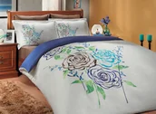 Pościel - Hobby Pościel satynowa Roses Blue 100% bawełna - miniaturka - grafika 1