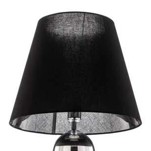 Argon Tekstylna lampa podłogowa Fulda, czarny klosz, chromowana podstawa - Lampy stojące - miniaturka - grafika 3