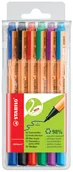 Długopisy - Długopisy fibrowe STABILO GREENpoint 6-pak plastikowe etui - miniaturka - grafika 1
