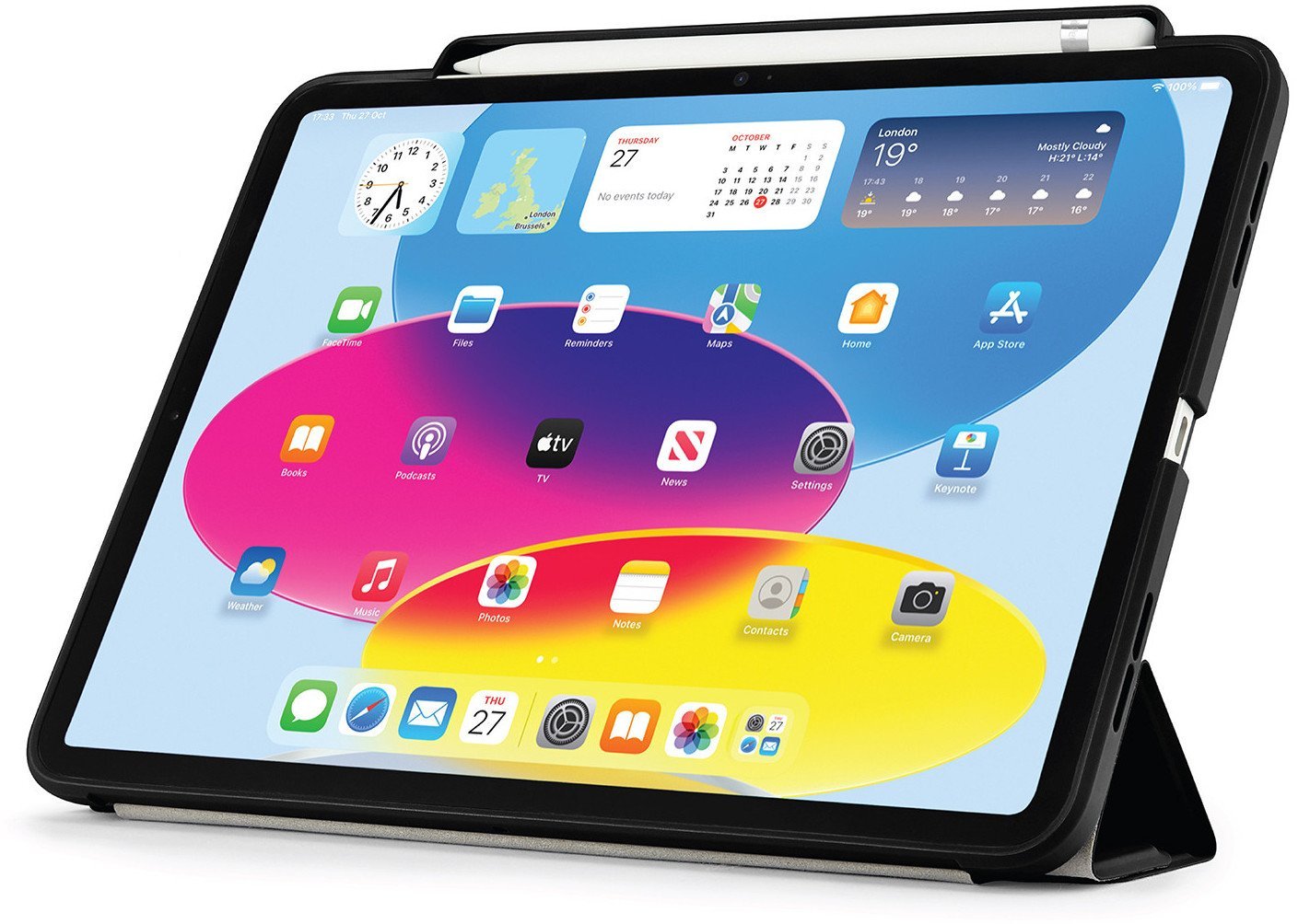 Etui na tablet Pipetto PIPETTO Origami No3 Pencil Case Black, fur Apple iPad 10,9