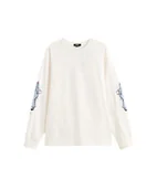 Koszulki męskie - T-shirt Męski z długim rękawem VANS Dayana Zombie Hand LS T Egret VN000ST1C9F1 XL - miniaturka - grafika 1