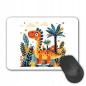 Podkładki pod mysz - PODKŁADKA POD MYSZKĘ mysz Z DINOZAUREM dino dinozaur DLA DZIECKA na biurko - miniaturka - grafika 1