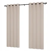 Zasłony - Zasłona gotowa 145x240 na przelotkach zasłonka gładka matowa do salonu - miniaturka - grafika 1