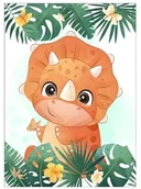 Malowanie po numerach - Norimpex Malowanie po numerach 20x20cm Dinozaur 1008245 - miniaturka - grafika 1