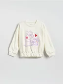 Bluzki dla niemowląt - Reserved - Bluzka Świnka Peppa - złamana biel - miniaturka - grafika 1