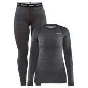 Pozostała odzież narciarska - CRAFT Core Wool Merino Zestaw odzieży bazowej Kobiety, czarny M 2021 Zestawy bielizny termicznej i narciarskiej 1909710-998000-5 - miniaturka - grafika 1