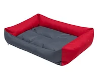 Legowiska dla psów - Hobbydog Legowisko Eco Czerwone boki i szary materac XL XL LECSZC8 - miniaturka - grafika 1