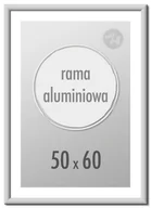 Ramki na zdjęcia - Ramka na zdjęcia 50x60 cm Ramki aluminiowe 60x50 cm srebrna - miniaturka - grafika 1