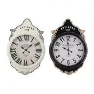 Zegary - Emaga Zegar Ścienny DKD Home Decor Szkło Czarny Biały Żelazo (61 x 6 x 89 cm) - miniaturka - grafika 1