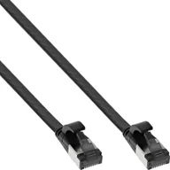 Patchcordy - InLine InLine® Flat patch cable, U/FTP, Cat.8.1, TPE halogen free, black, 0,5m - miniaturka - grafika 1