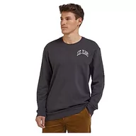 Koszulki męskie - Lee T-shirt męski Ls Varsity Tee, czarny, L - miniaturka - grafika 1