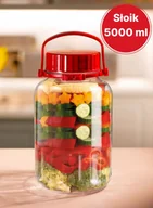 Pojemniki kuchenne - Słoik 5L z plastikową pokrywą i uchwytem - miniaturka - grafika 1