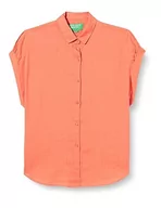 Koszule damskie - United Colors of Benetton Damska koszula 5bmldq03d, pomarańczowa 3h4, średnia, pomarańczowy 3h4, M - miniaturka - grafika 1
